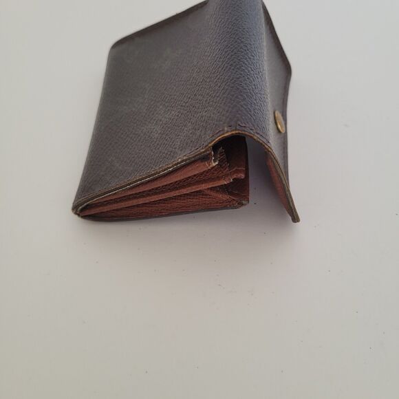 Louis Vuitton LV Micro Brown Folding Monogram Leather Card Wallet Smal Authentic - Picture 9 of 12